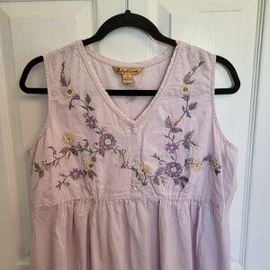 Embroidered Cotton Nightgown